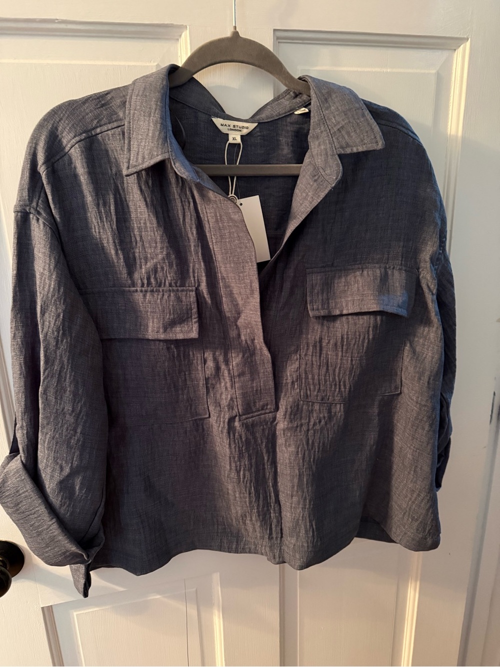 Max Studio Lightweight Button-Front Shirt